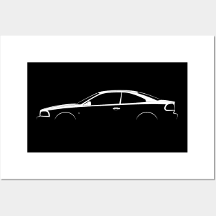 Volvo C70 (1996) Silhouette Posters and Art